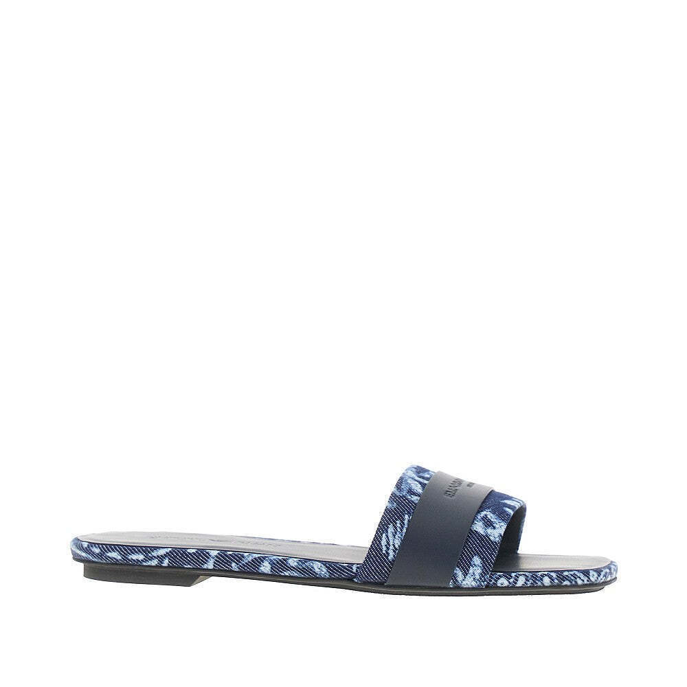 Emporio Armani Canvas Slides With Jacquard Bandana Motif
